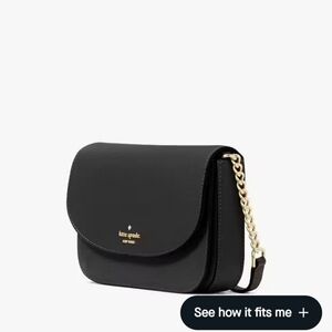 Kate Spade Black Crossbody with Gold Chain